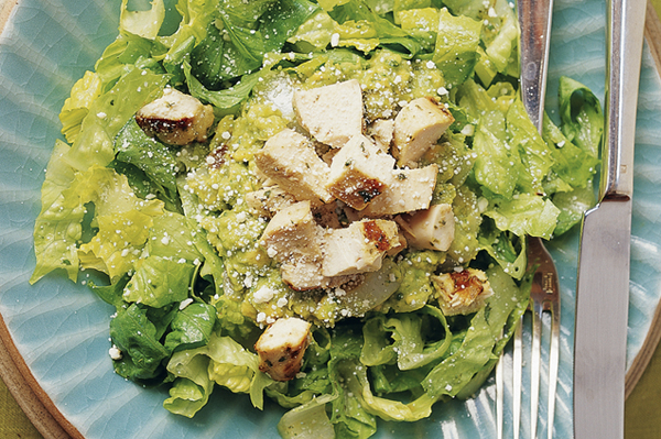 Rick BaylessGrilled Chicken Salad with Rustic Guacamole, Romaine and ...