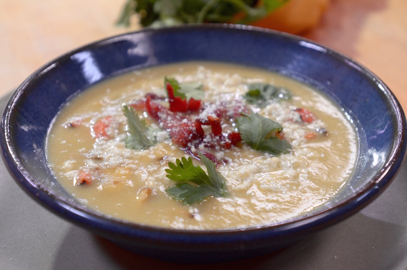 Rick BaylessBanana Pepper-Leek Soup with Lima Beans and Smoked Meat ...