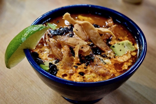 Rick Baylessshort Rib Or Lamb Tortilla Soup With Pasilla Chile Cilantro And Feta Rick Bayless