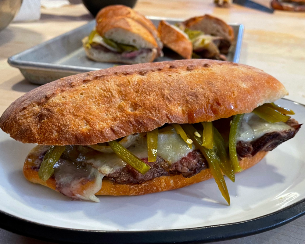 Steak Torta with Charred Onions, Melted Cheese and Pickled Jalapeños ...